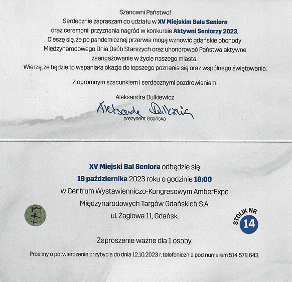 xv bal seniora gda�sk
