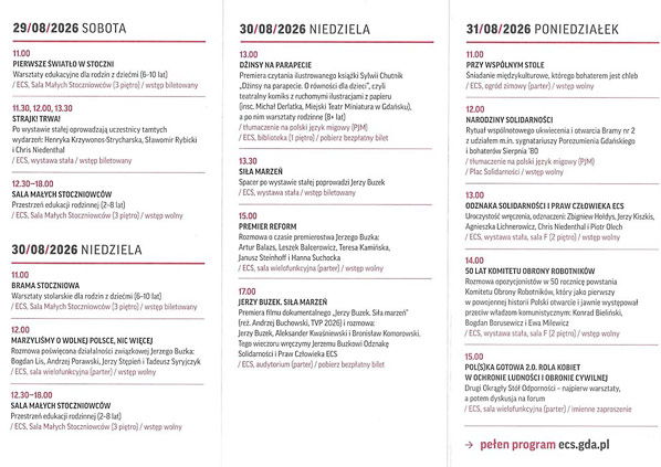 46 rocznica podpisania porozumie� sierpniowych